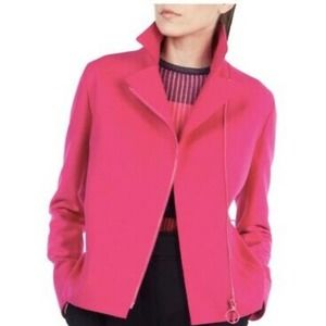 Akris Punto Wool Taglio Vivo Moto Jacket sz 8